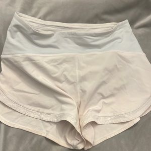 White lululemon shorts size 6